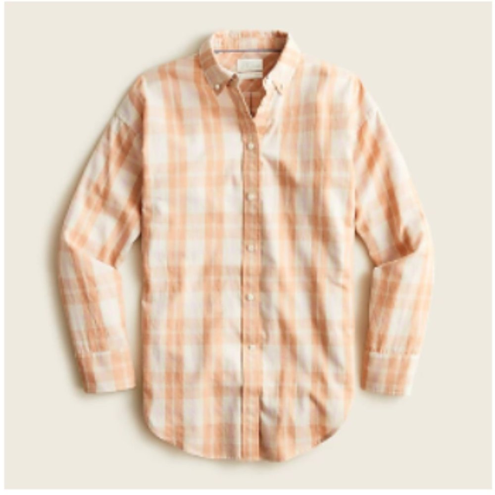J. Crew Women's Relaxed-Fit Featherweight Flannel Shirt in Friday Plaid